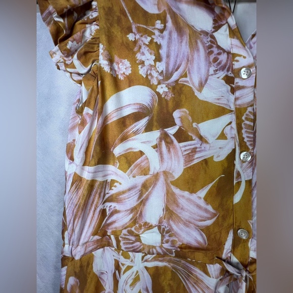 NWT Atelier New York Floral Print Midi Dress in Copper & Pink size 6 - Picture 13 of 13